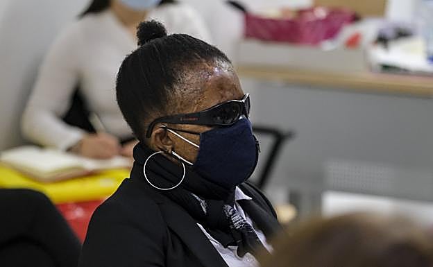 En la imagen, Mabel Mark durante el juicio celebrado el pasado mes de febrero. 