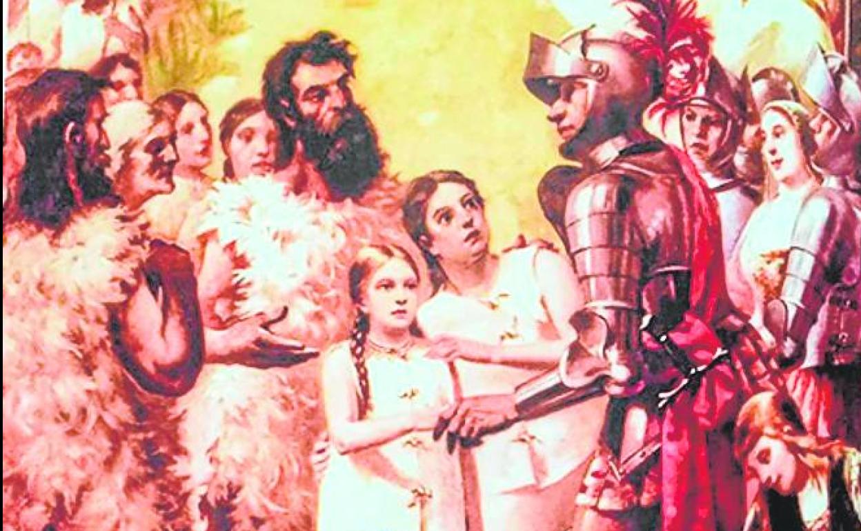 Una de las pinturas de la Cámara, La entrega de las princesas. 