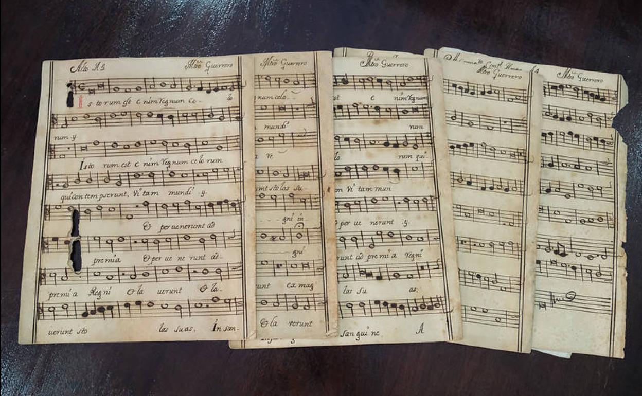 Imagen de parte de las partituras. 