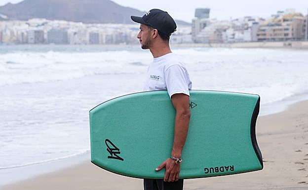 Lionel Medina, fotografiado esta semana en Las Canteras. 