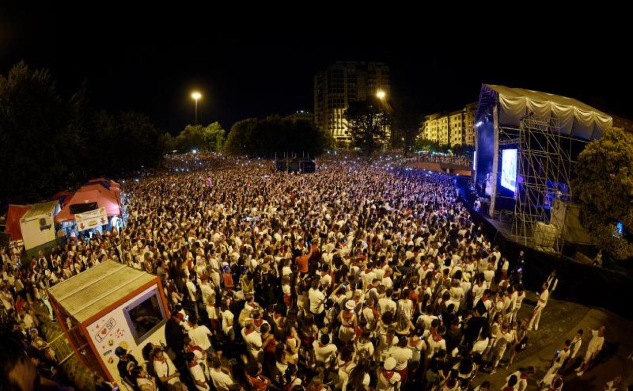 Una imagen de un concierto en las fiestas de San Fermín. 