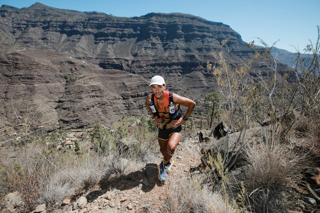Esteban García durante una carrera 
