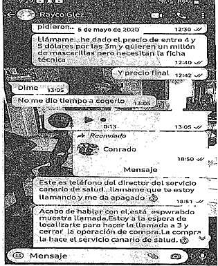 Lo que hablaron Samuel Machín y Rayco Rubén González. 