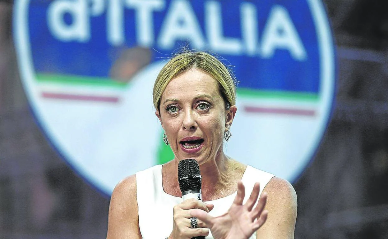 La líder de Hermanos de Italia, Giorgia Meloni, es la favorita para ganar los comicios del 25 de septiembre.