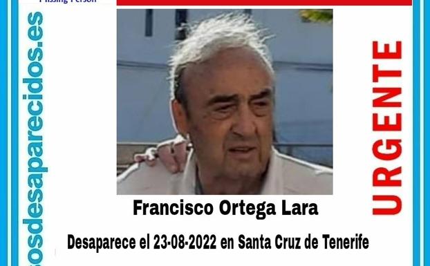 Buscan a un octogenario desaparecido en Santa Cruz de Tenerife