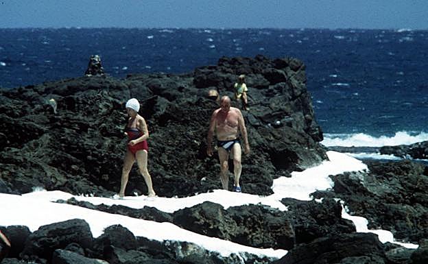 Gorbachov y su esposa Raisa en Lanzarote. 