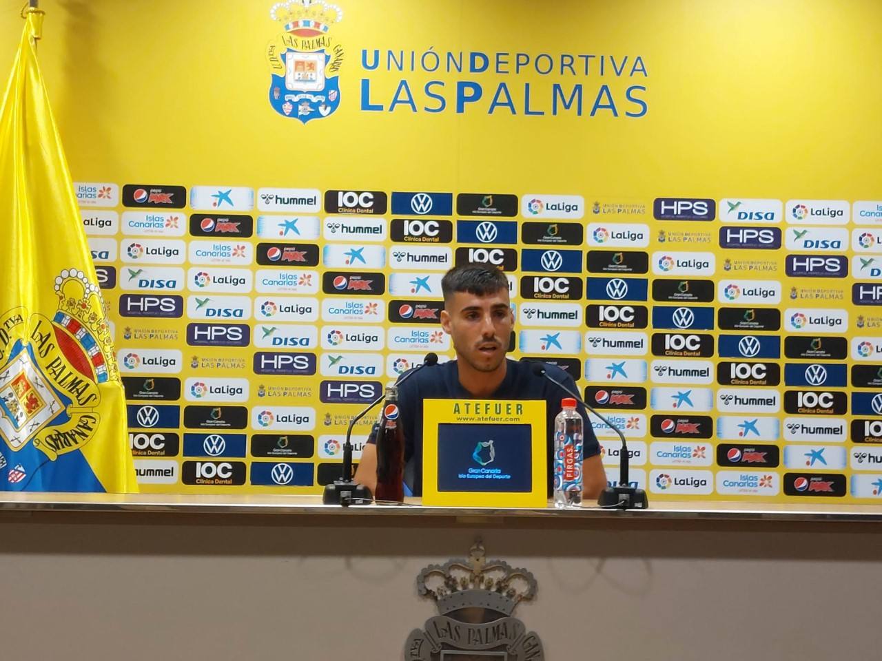 Fabio, durante su comparecencia pública en Barranco Seco de este miércoles.