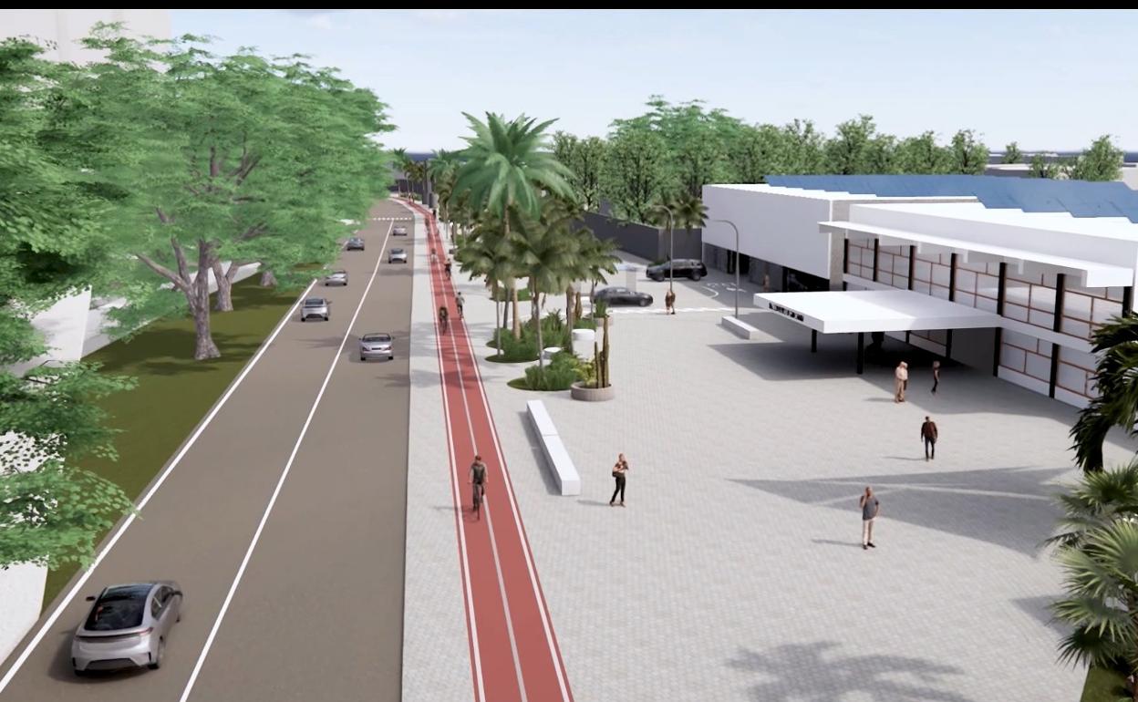 Recreación de como se pretende quede la zona tras la intervención. 