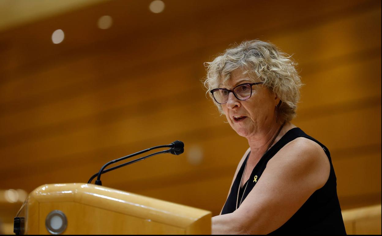 Mirella Cortès, durante su intervención en el Senado.