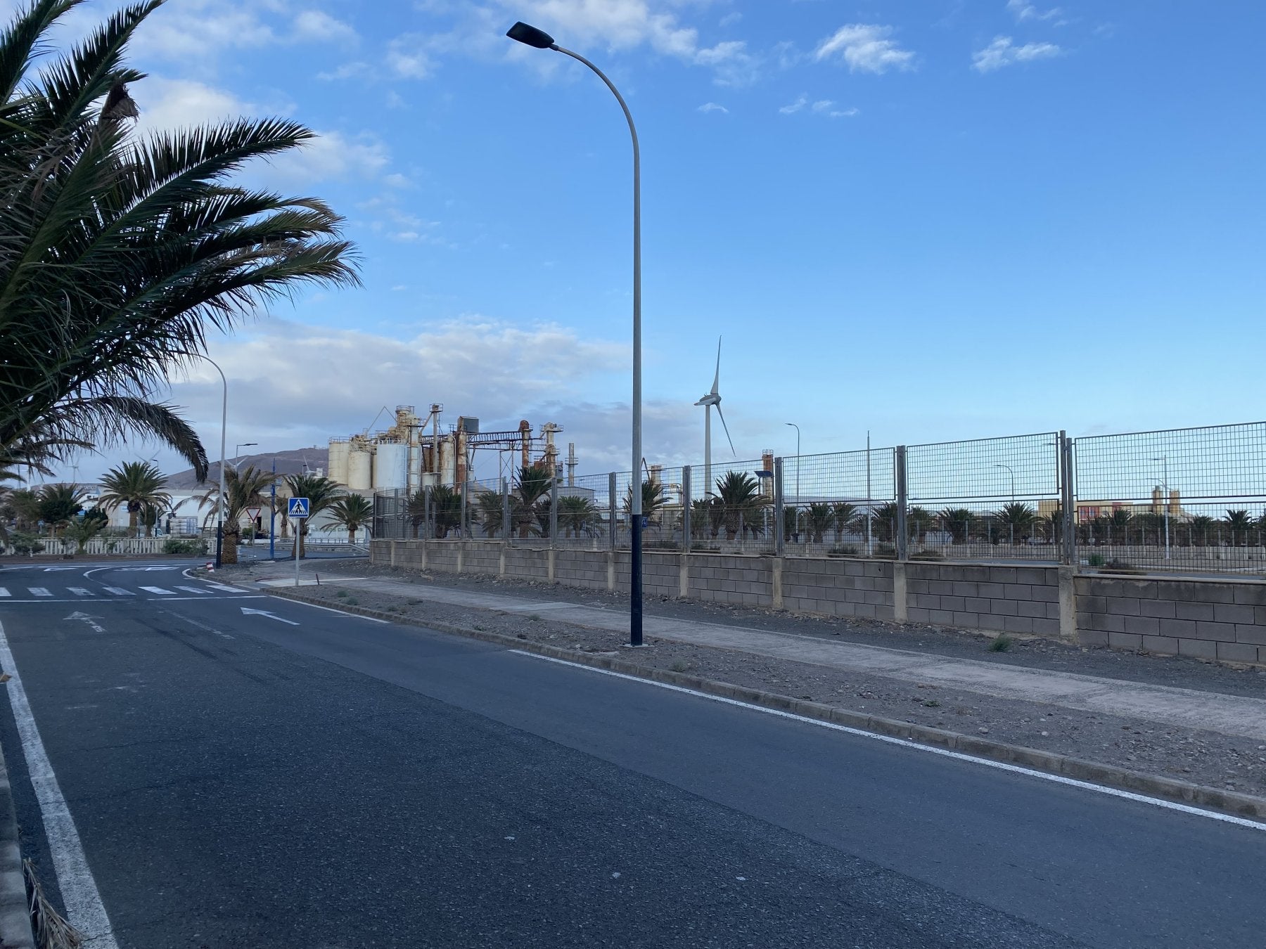 Vista de los terrenos en los que se instalará el aerogenerador. 
