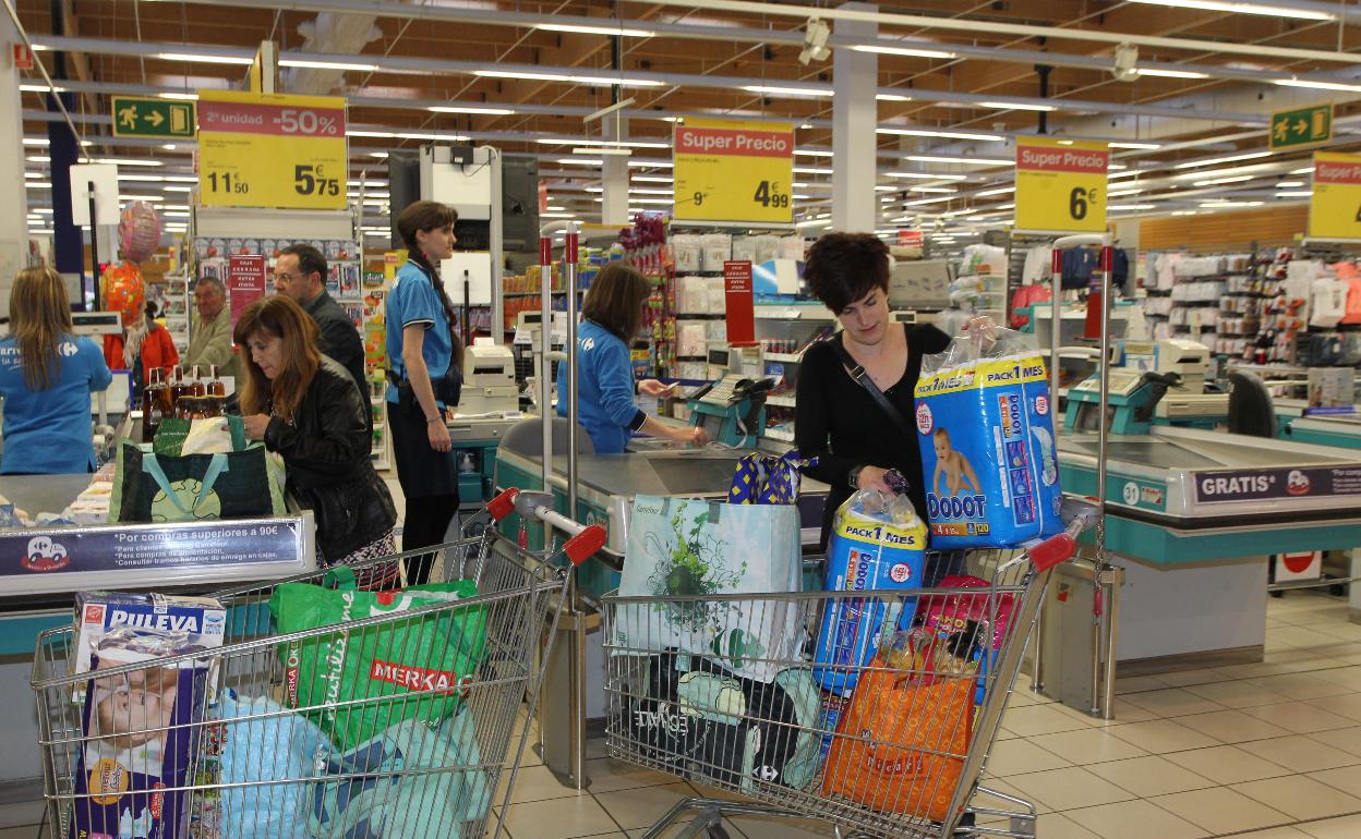 Imagen de archivo de un supermercado Carrefour.