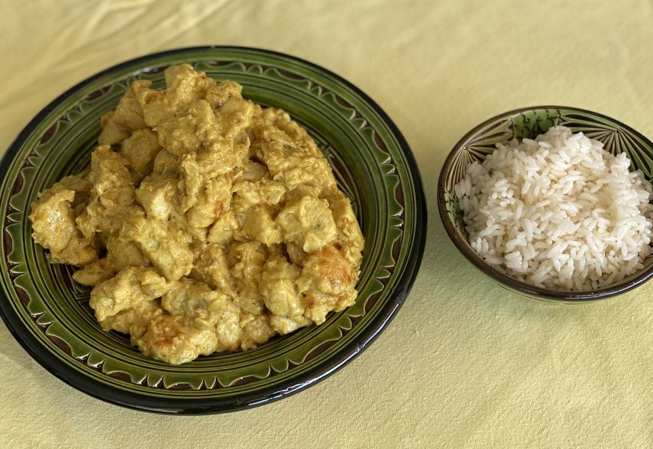 Pollo al curry básico