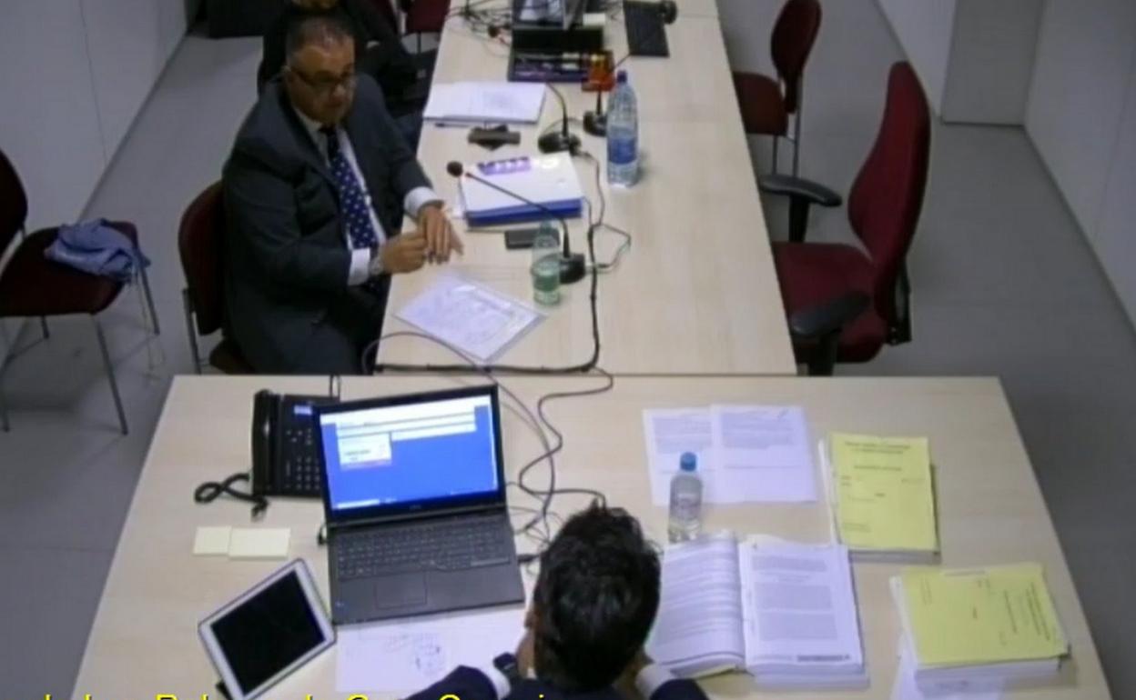 Conrado Domínguez, cuando declaró ante el fiscal. 