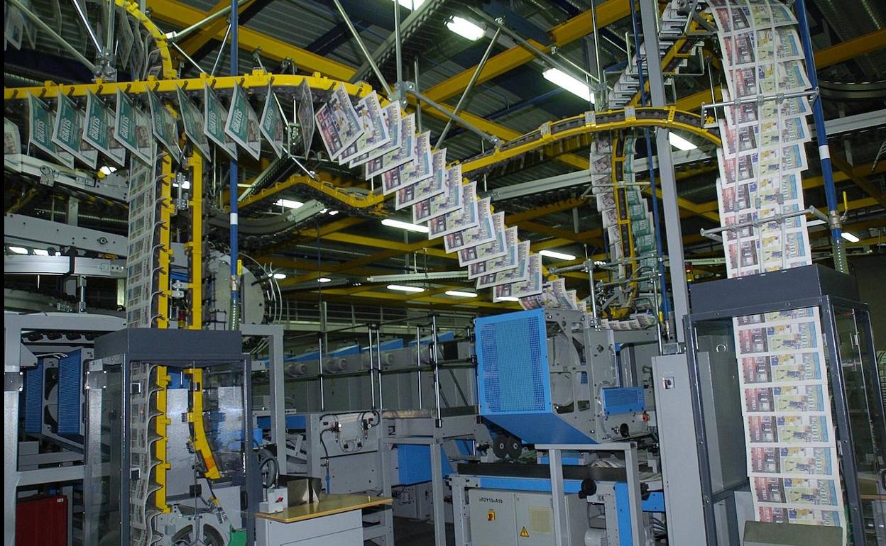 Imagen de las instalaciones de cierre en la planta de impresión de Informaciones Canarias SA en Arinaga.