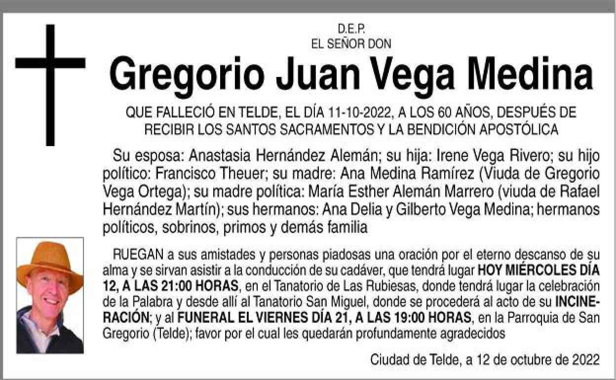 Gregorio Juan Vega Medina