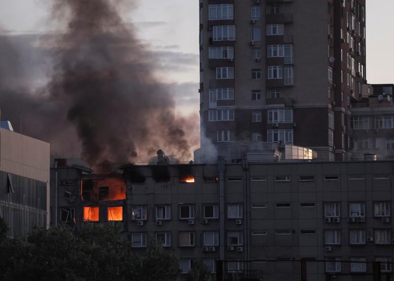 Fotos: Nuevo ataque ruso con drones kamikazes en Kiev