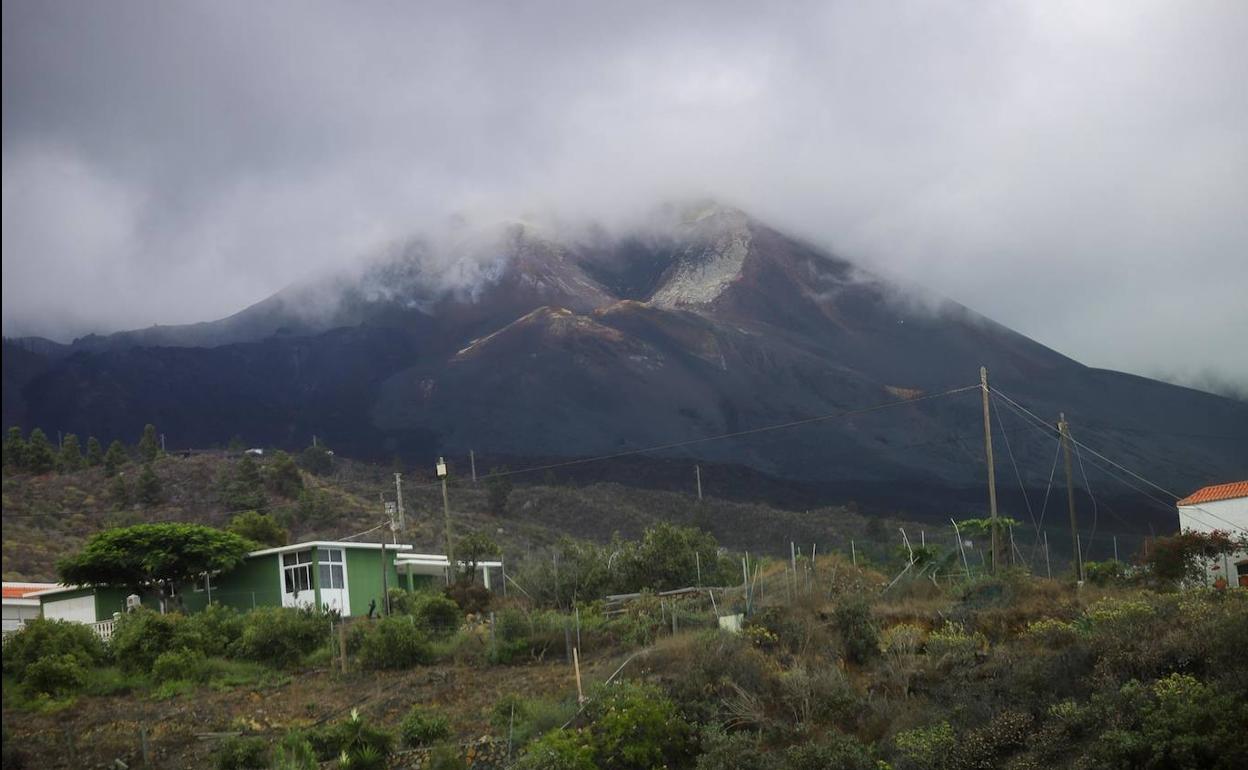 Vista del volcán de La Palma. 
