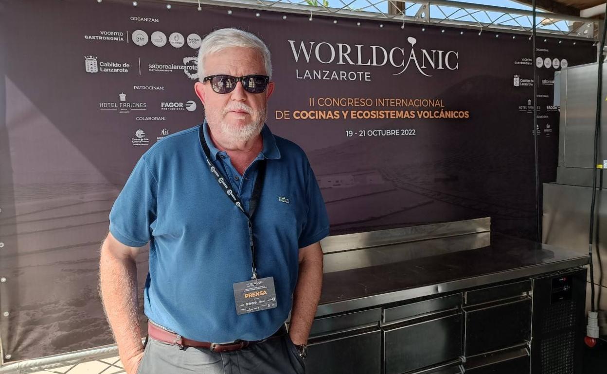 Carlos Maribona, durante la celebración del congreso Worldcanic celebrado en Lanzarote. 