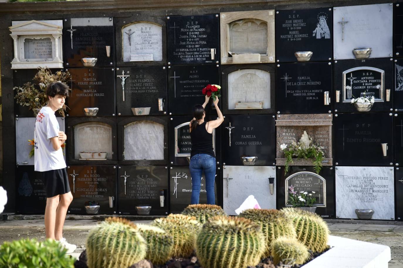 Fotos: Las flores se adueñan de los cementerios