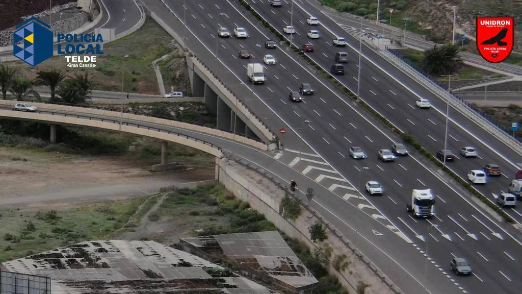 Imágenes grabadas por el dron utilizado por la Policía Local de Telde. 