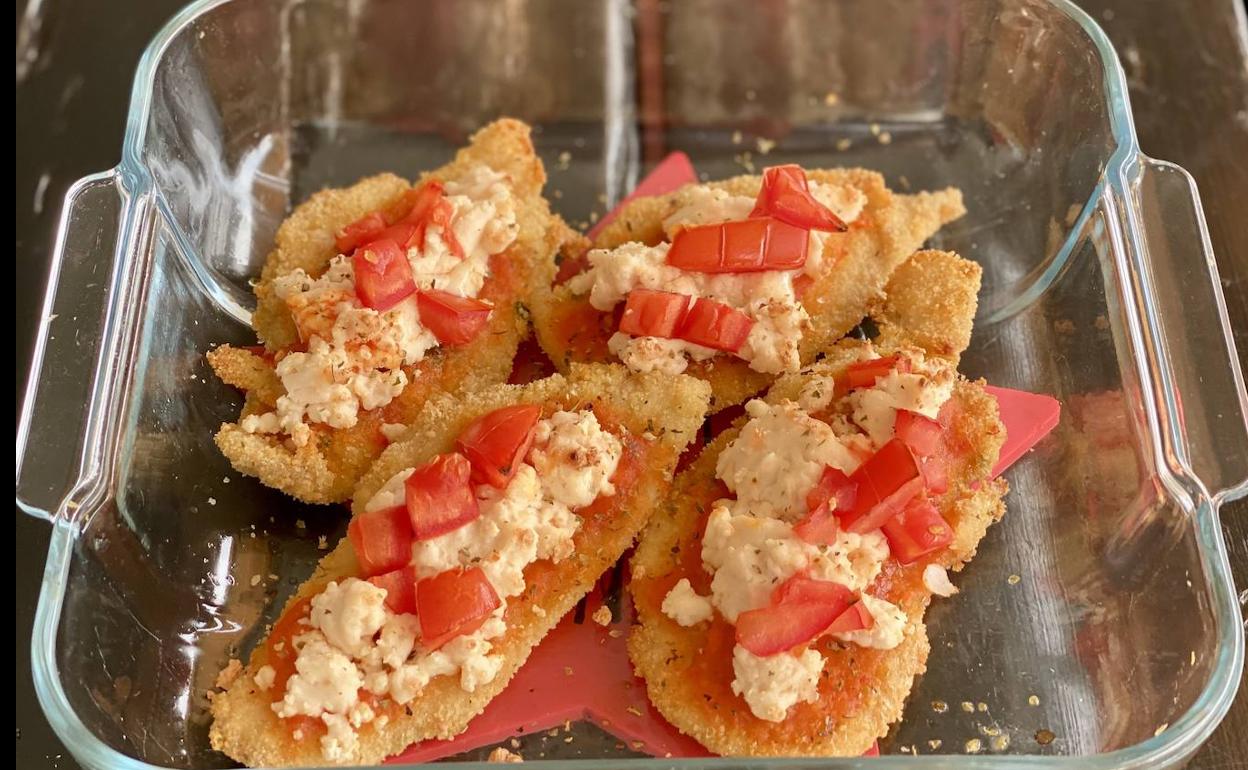 Filetes de pollo a la napolitana