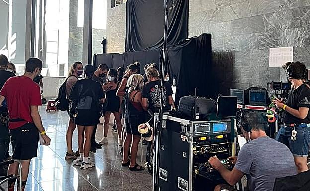 Un momento del rodaje de 'Wake Up'. 