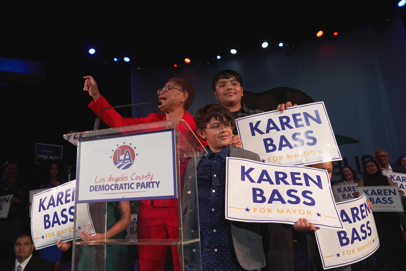 La republicana Karen Bass, en Los Ángeles.