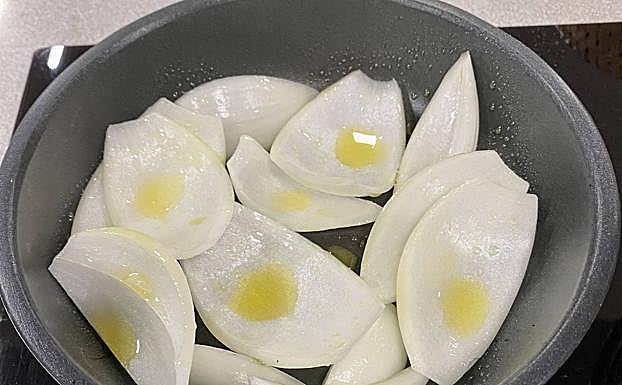 Imagen principal - Algunos pasos de la receta. 