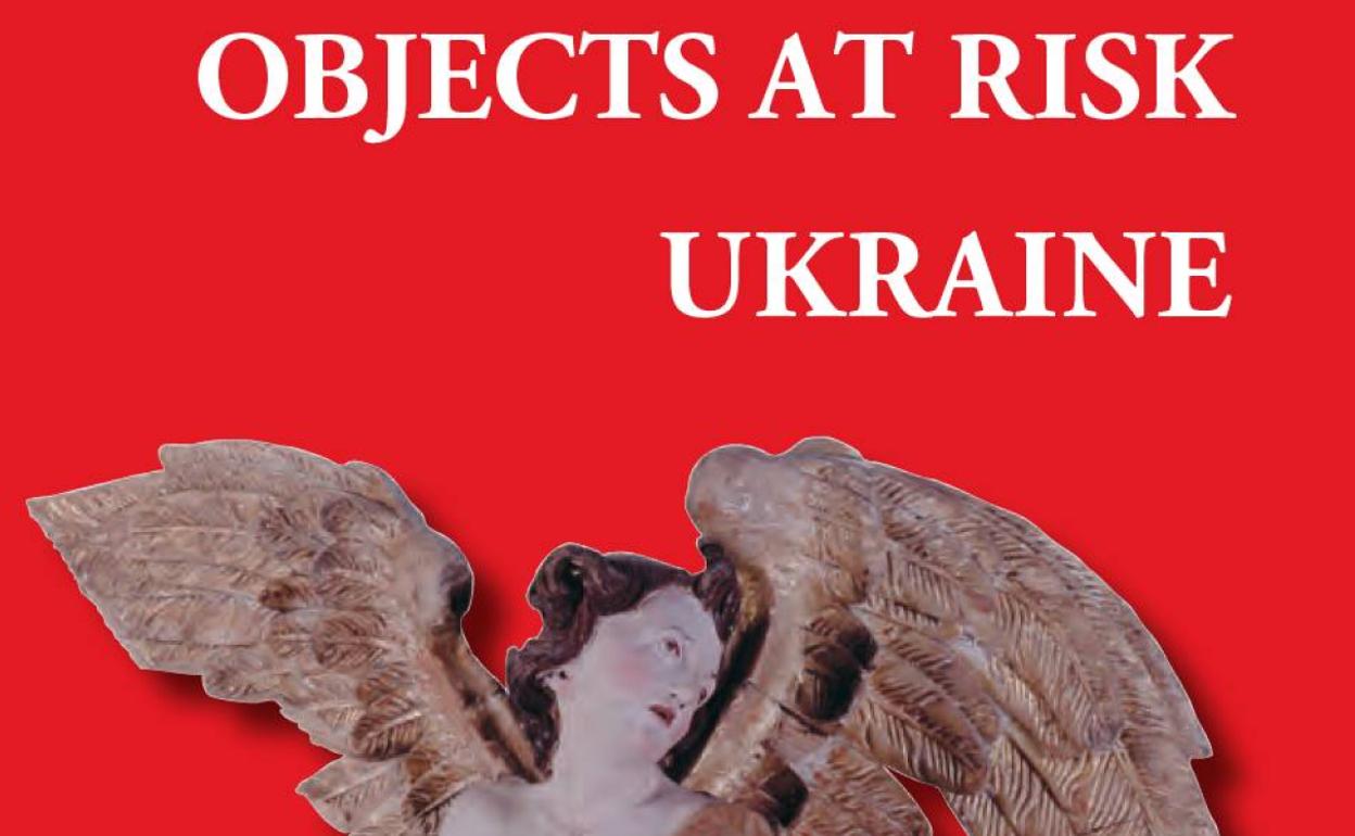 Detalla de la Porta del documento del ICOM con los bienes ucranianos amenzados por la guerra.