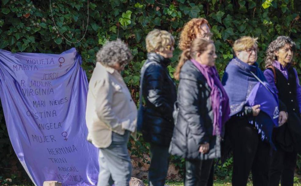 Acto homenaje en Valencia a las mujeres asesinadas por el terrorismo machista. 