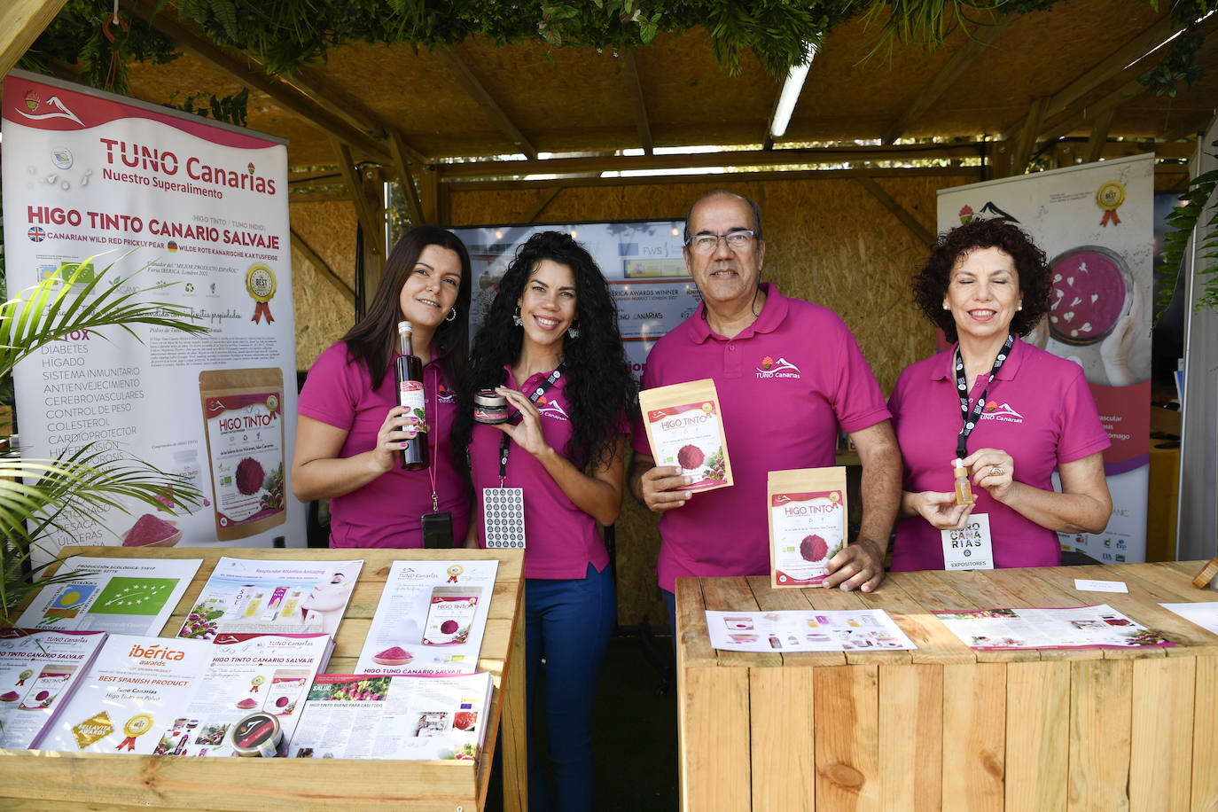 La familia Ledesma mostró las propiedades de sus productos. 