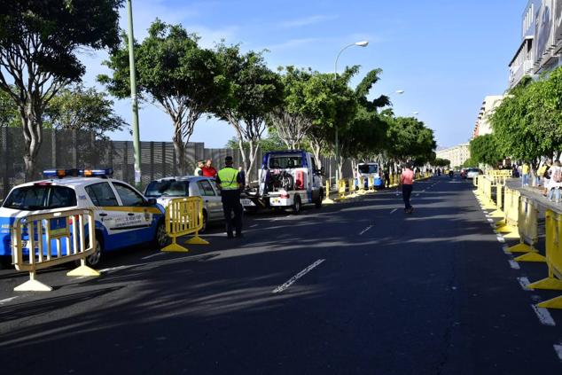 El aparcamiento en Fondos de Segura fue despejado a primeras horas de la tarde.