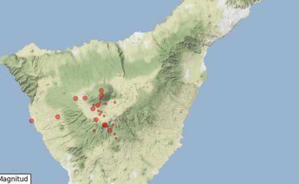Un enjambre sísmico deja más de 100 terremotos de pequeña intensidad en Tenerife