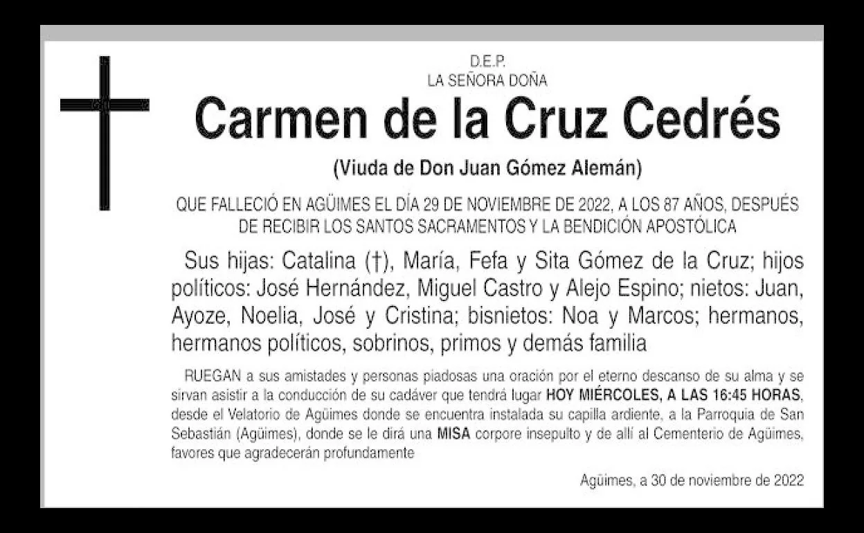 Carmen de la Cruz Cedrés