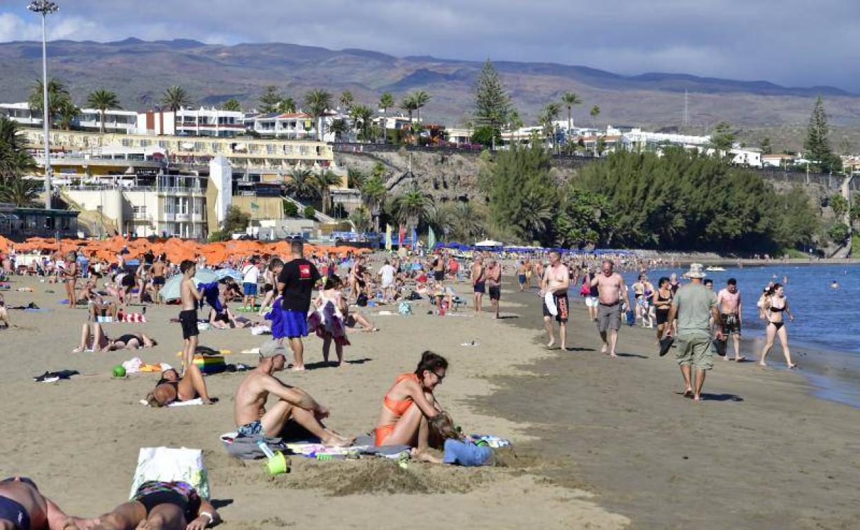 Imagen de Playa del Inglés, el pasado fin de semana. 