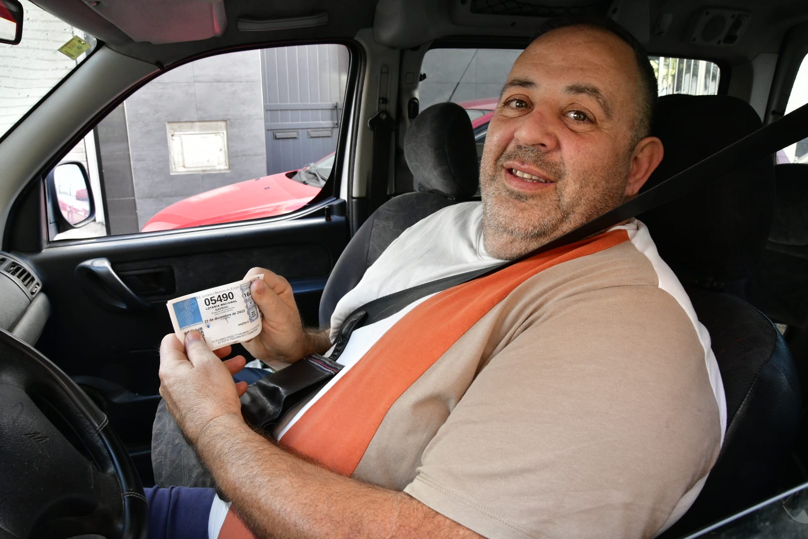 Isidro, uno de los agraciados, este jueves