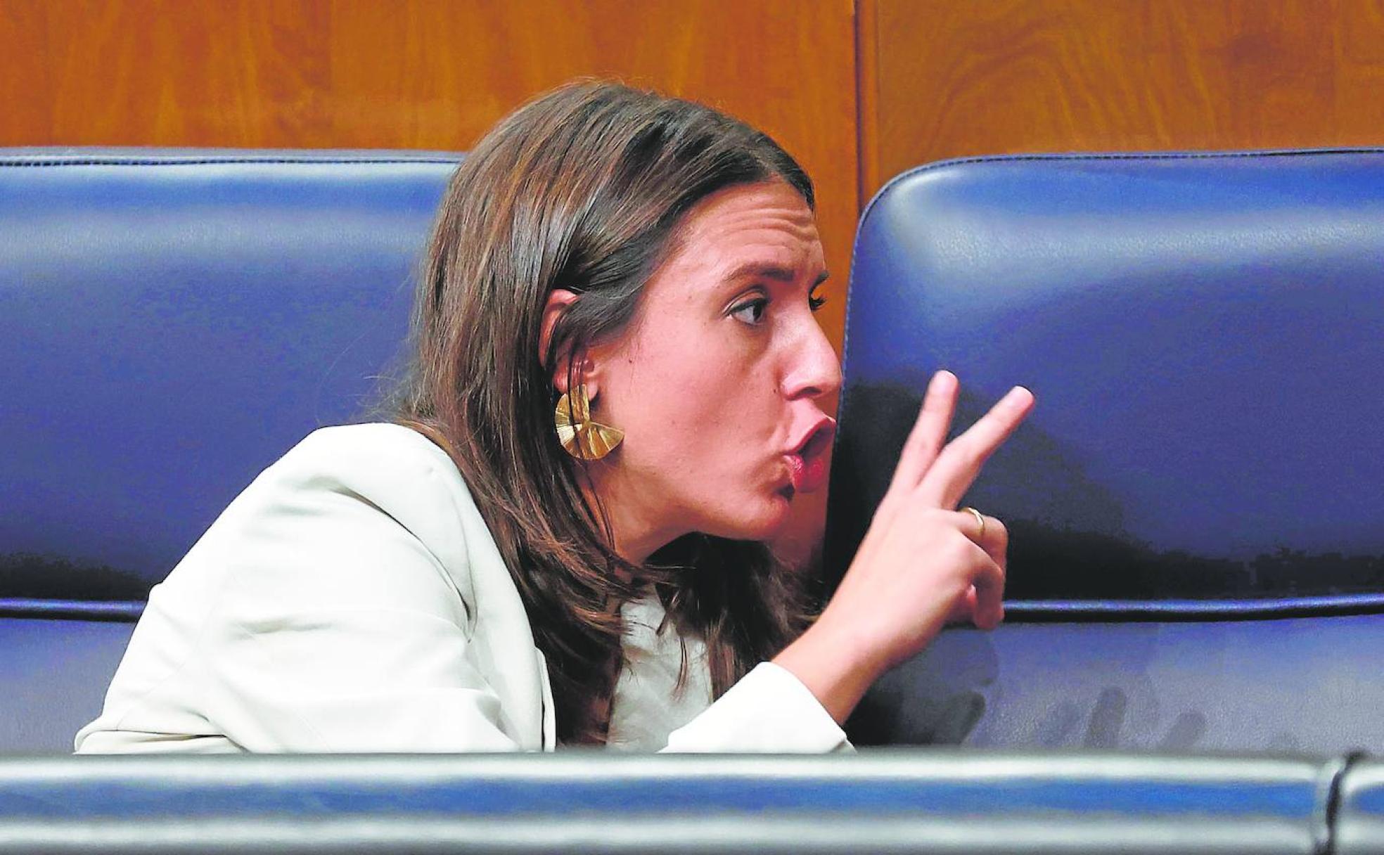 La ministra Irene Montero en el Congreso