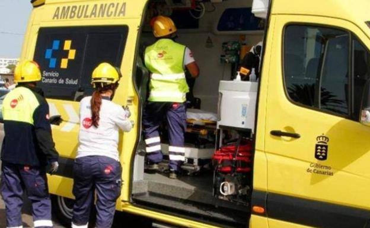 Imagen de achivo de una ambulancia del SUC. 