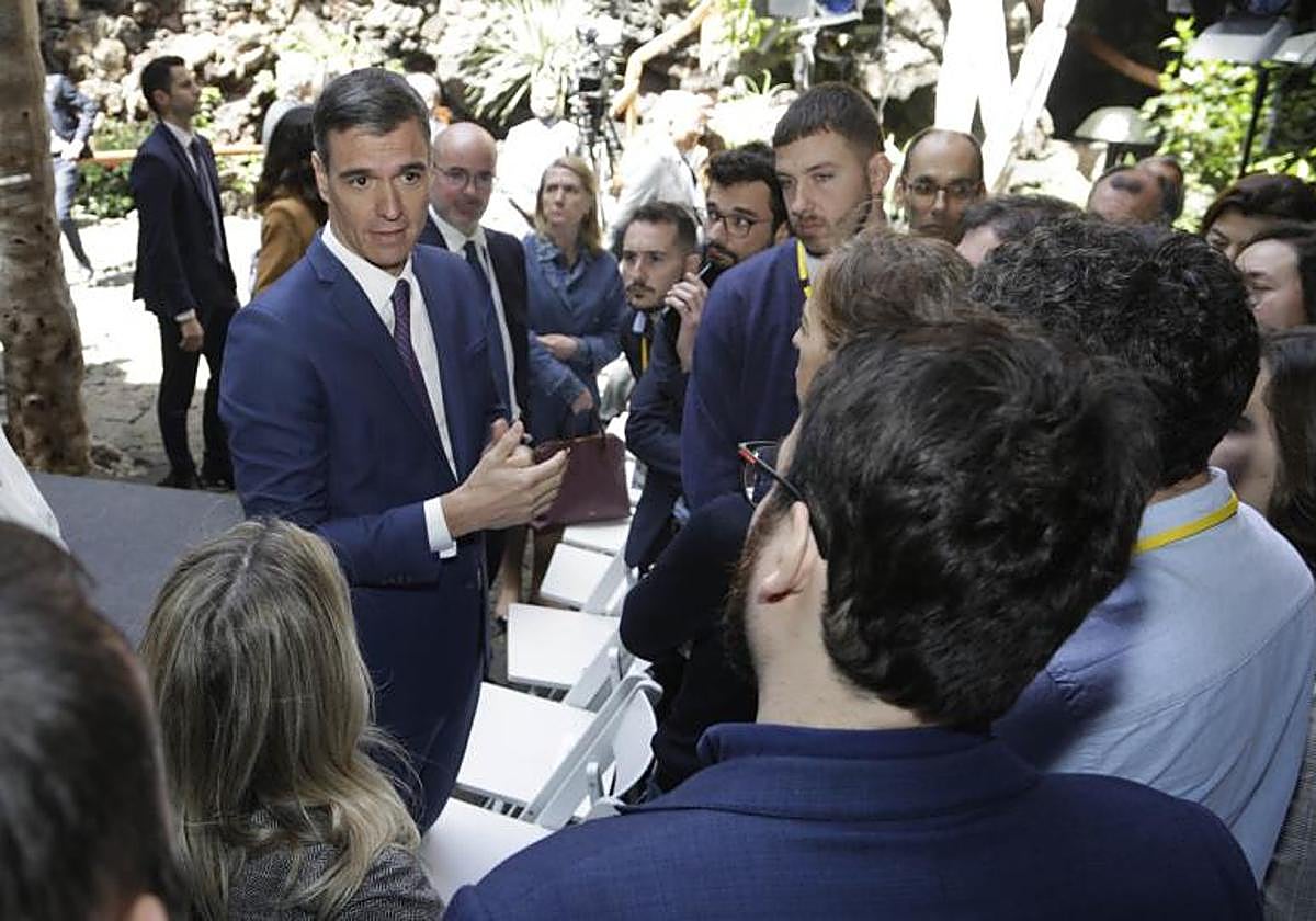 Pedro Sánchez. en el cierre de la Cumbre Hispano-Portuguesa la pasada semana en Lanzarote.
