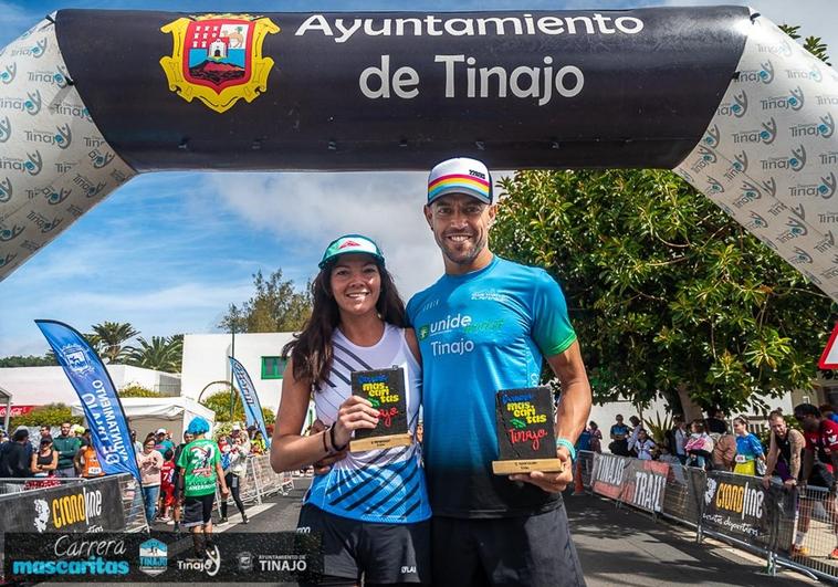 Sara Rivas y Antonio Jesús Atienza, líderes de las carreras de Tinajo