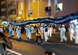 Imagen del disfraz en forma de protesta por parte de los vecinos de Carrizal.