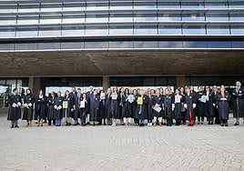 Imagen de los letrados de Las Palmas durante una de las concentraciones que llevaron a cabo.