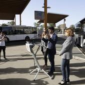 Presentación este pasado miércoles de cuatro nuevas guaguas de transporte interurbano.