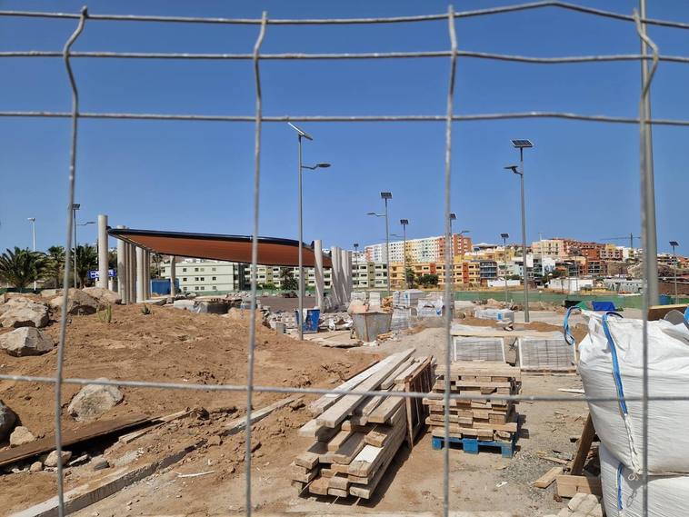 Se paralizan las obras del parque urbano de Melenara
