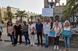 Imagen de la protesta en defensa del Confital.