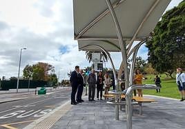 Presentación de las nuevas paradas de MetroGuagua.