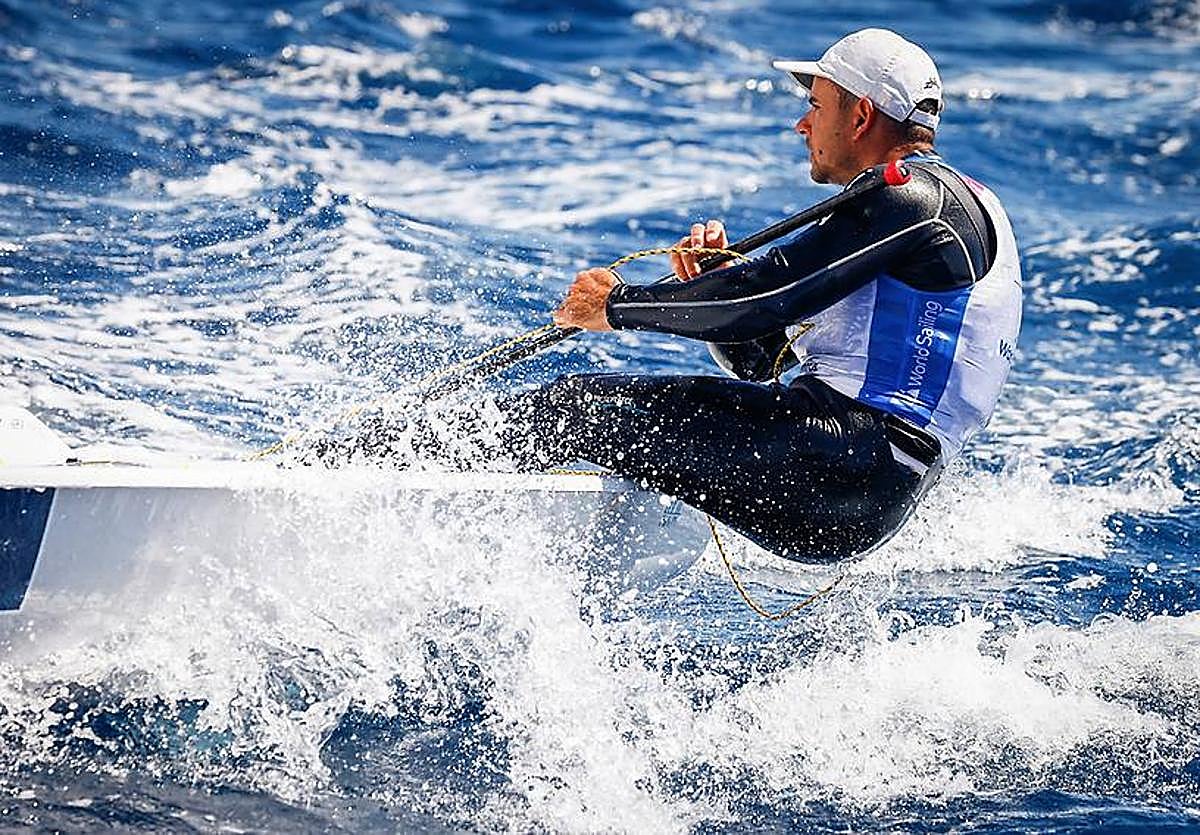 Joel Rodríguez, en acción.