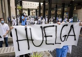 Imagen de archivo de la huegla protagonizada por médicos temporales