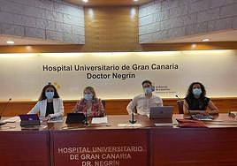 Momento de las jornadas realizadas este miércoles en el hospital Doctor Negrín.
