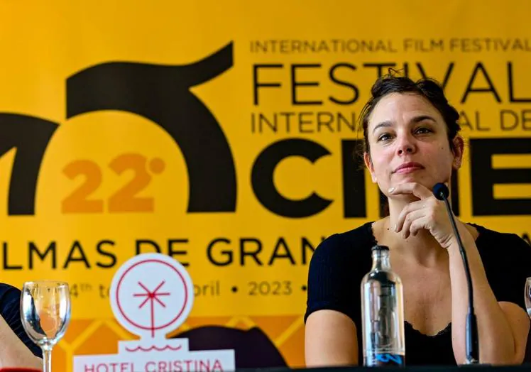 La cineasta Sophie Letourneur, este lunes, en la capital grancanaria.